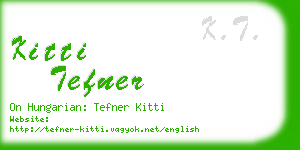 kitti tefner business card